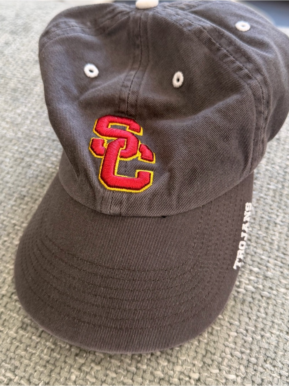 47 Brand USC Trojans Charcoal Cap with Red and Gold Logo